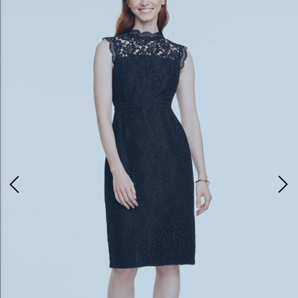 NWT Mock Neck Lace Sheath Dress